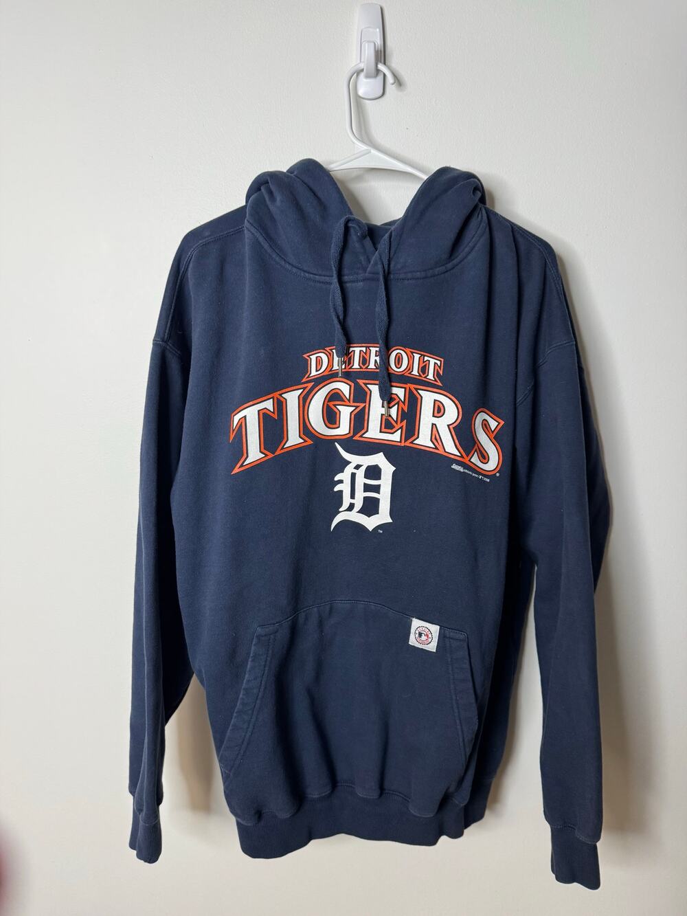 Vintage Detroit Tigers Men’s Throwback Hoodie Baseball Y2K Stitches Size XL